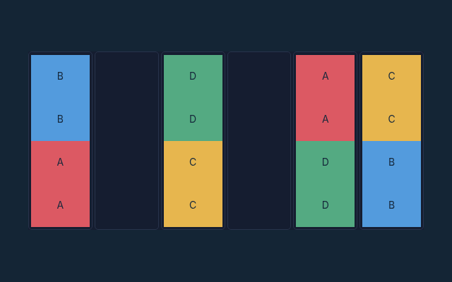 Water Sort Puzzle game board